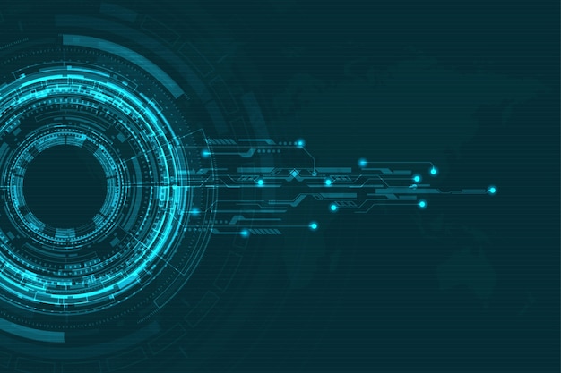 Vector tecnología círculo y fondo de tecnología