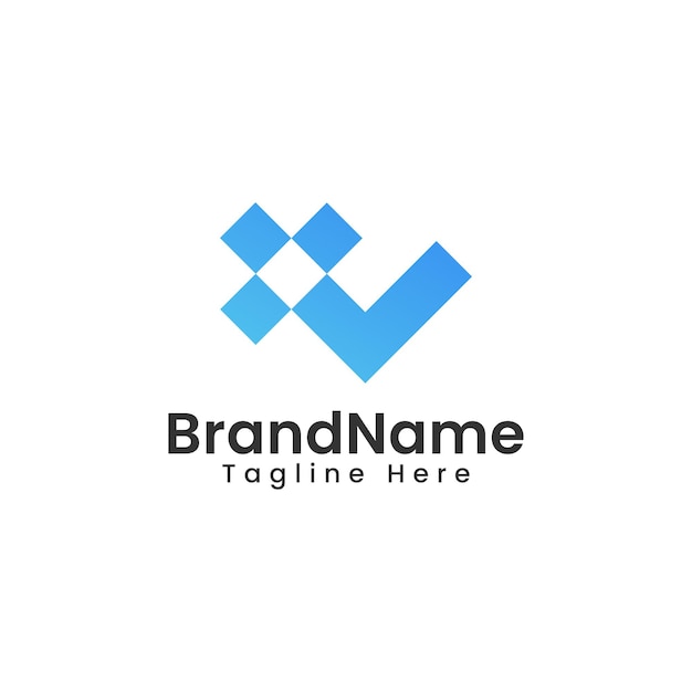 Vector de tecnología Comprobación del diseño del icono del logotipo Suestable para el vector de elementos de finanzas empresariales