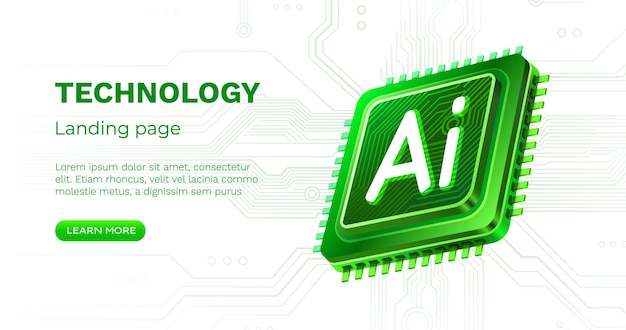El vector de la tecnología de la innovación del chip del arte