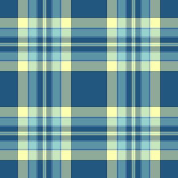 Vector de tela a cuadros de textil de fondo sin costuras con una textura de patrón de tartán a cuadros en colores cian y pastel