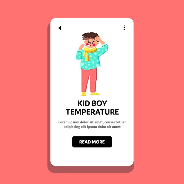 Vector de temperatura niño niño