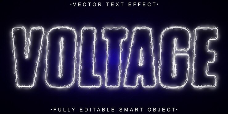 Vector vector de tensión efecto de texto de objeto inteligente totalmente editable