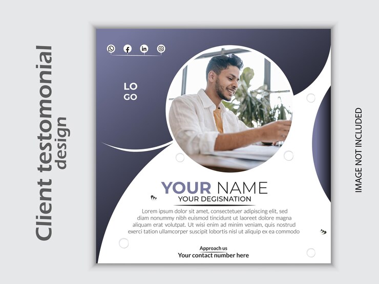 Vector testimonios de clientes limpios y simples
