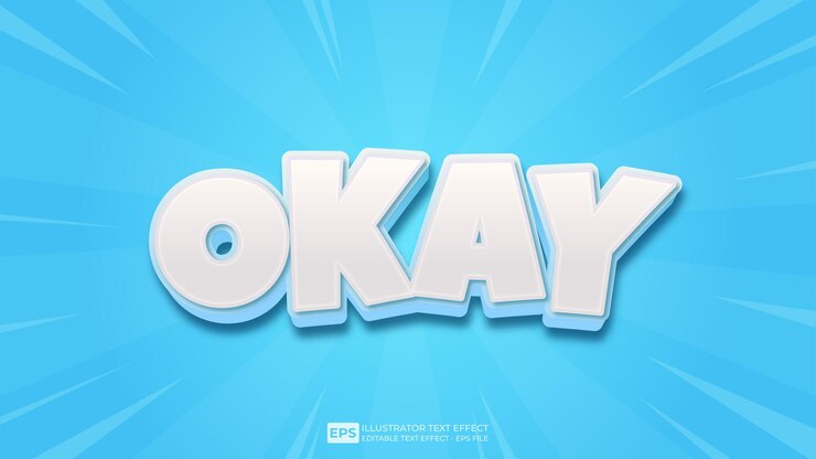 Vector vector texto 3d bien fuente de efecto de texto editable