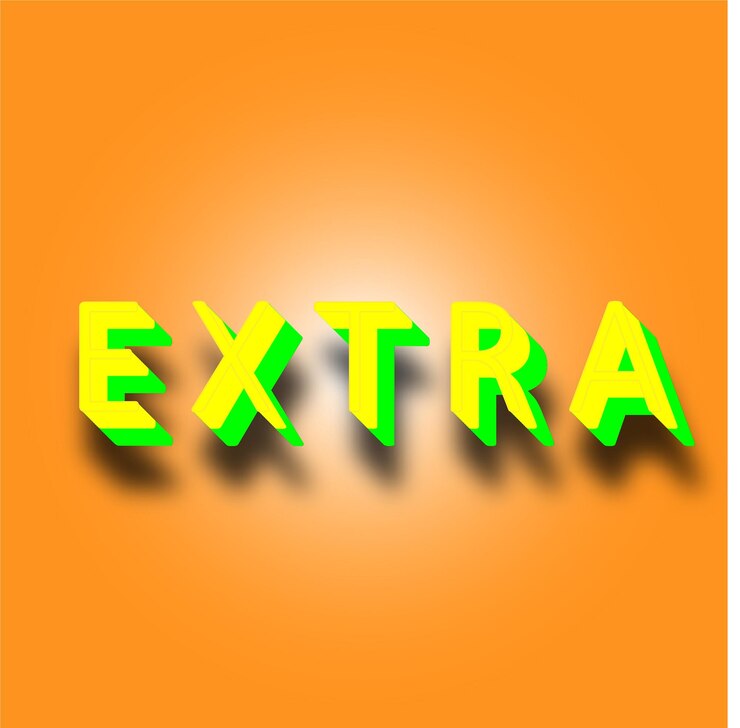Vector vector de texto 3d extra en formato eps para diseño gráfico audaz