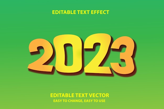 Vector de texto editable 2023