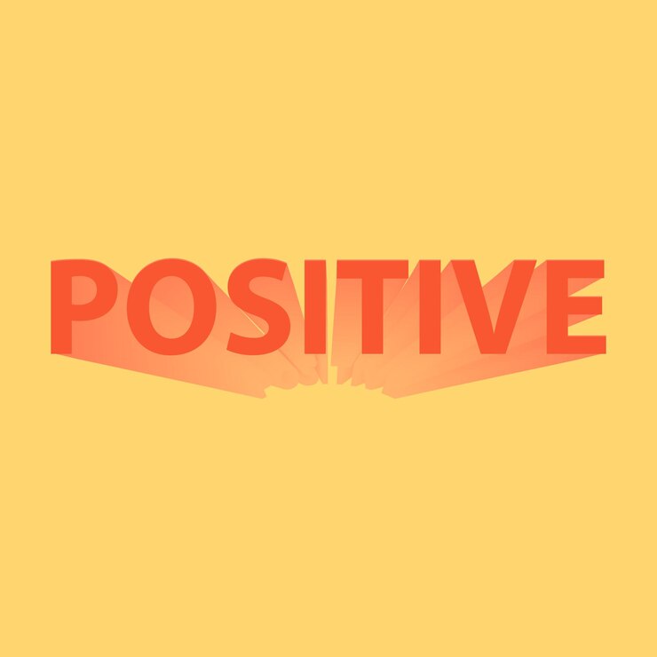 Vector texto estilo positivo retro vintage minimalista