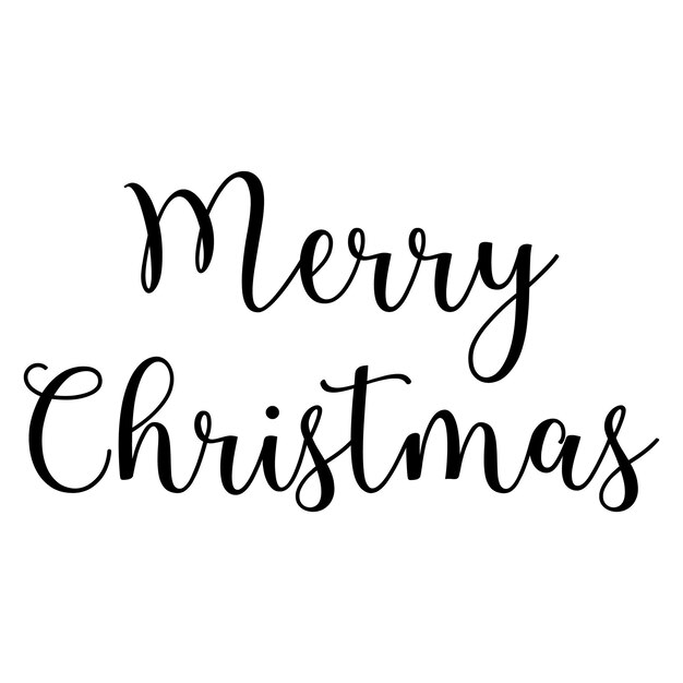 Vector de texto de feliz Navidad, ilustración de texto de vacaciones, vector de texto de Navidad rojo-negro