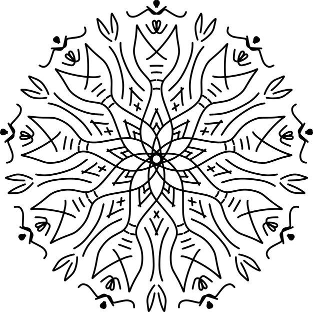 Vector de textura de arte mandala