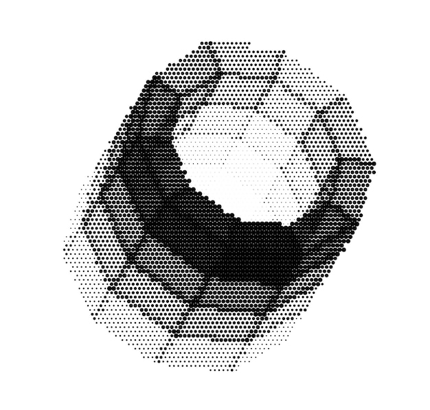 Vector de textura del cilindro de gradiente punteado monocromático