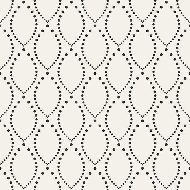 Vector de textura de repetición monocromática de patrones sin fisuras textiles punteados decorativos