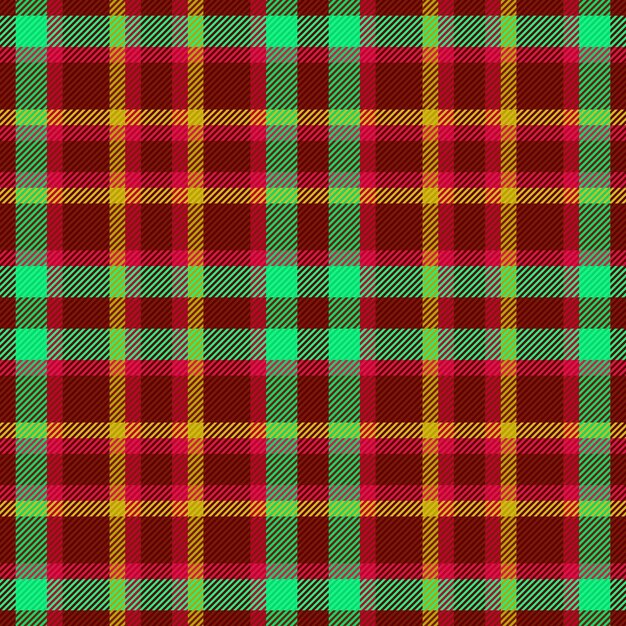 Vector de textura de tela de tartán textil sin costuras Patrón de fondo de verificación de cuadros