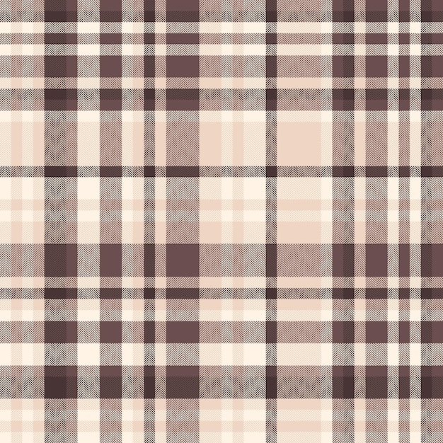 Vector de textura textil de tartan de cheque sin costuras con un patrón de tela a cuadros de fondo