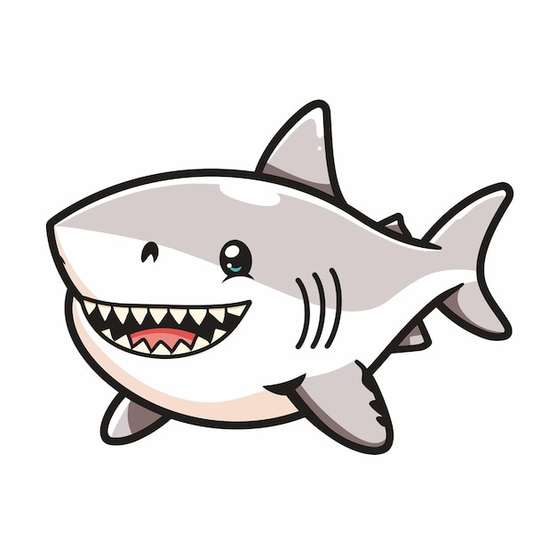 El vector del tiburón es lindo.
