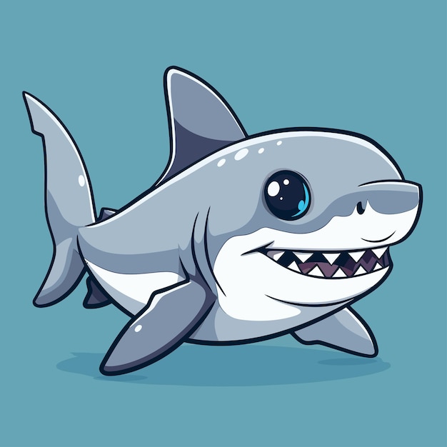 El vector del tiburón es lindo.
