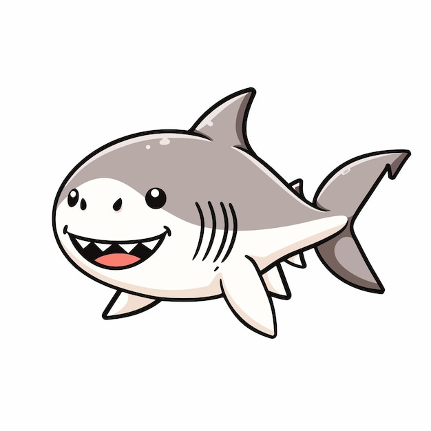 El vector del tiburón es lindo.