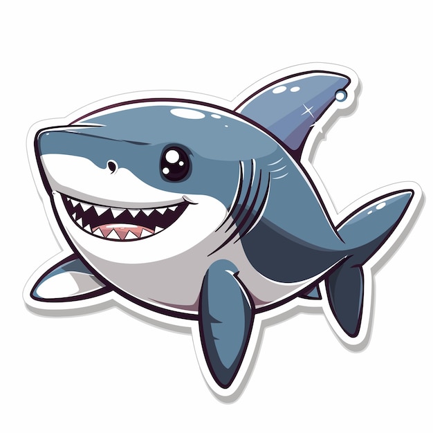 El vector del tiburón es lindo.