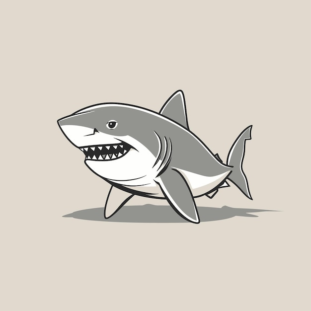 El vector del tiburón es lindo.