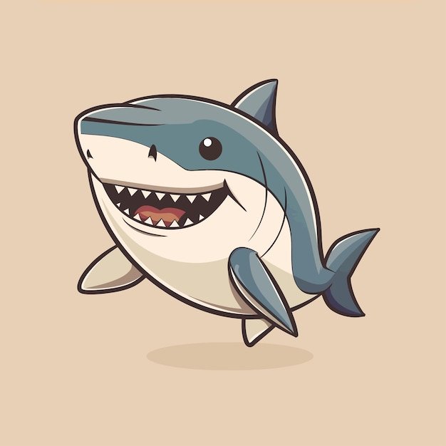 El vector del tiburón es lindo.