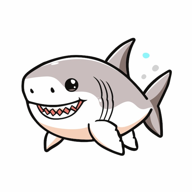El vector del tiburón es lindo.