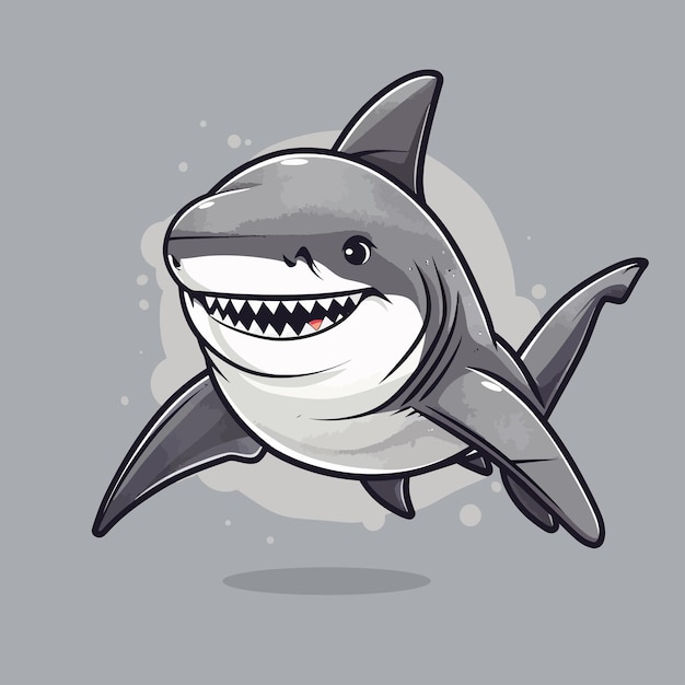El vector del tiburón es lindo.