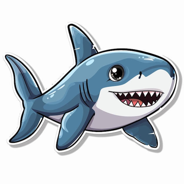 El vector del tiburón es lindo.