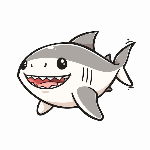 El vector del tiburón es lindo.