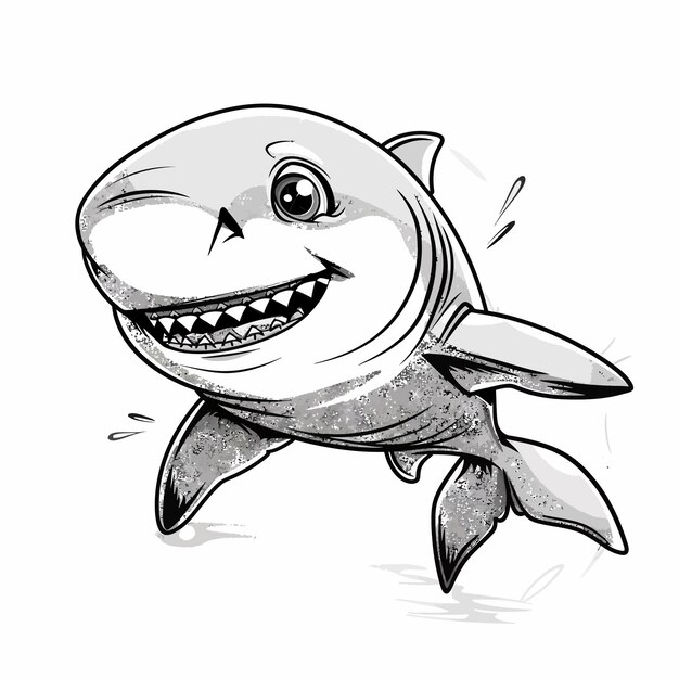 El vector del tiburón es lindo.
