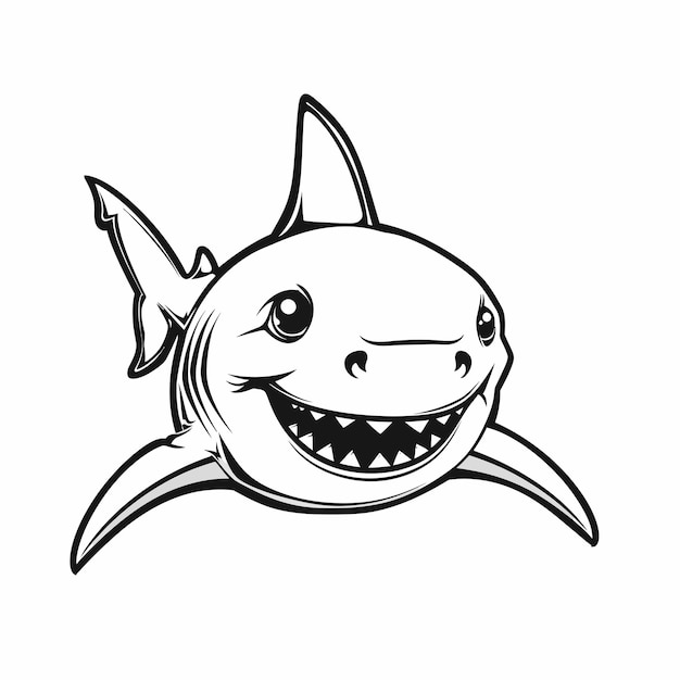 El vector del tiburón es lindo.