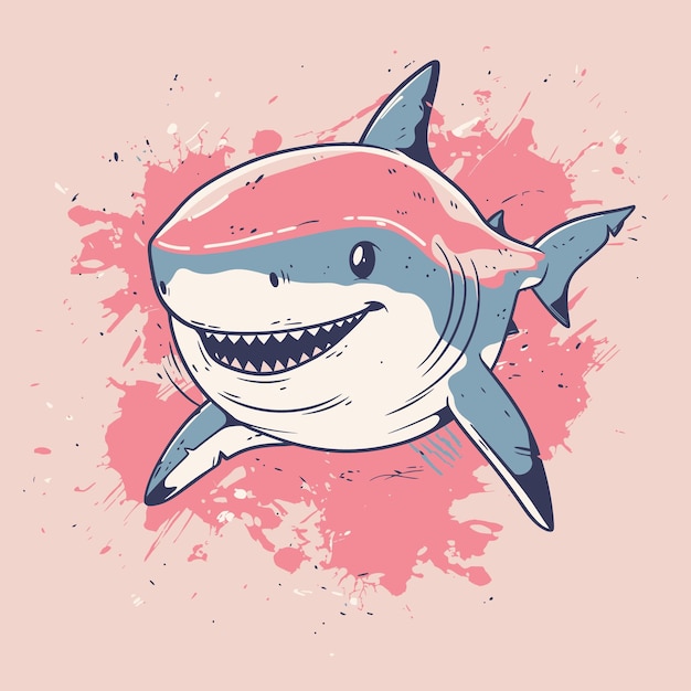 El vector del tiburón es lindo.