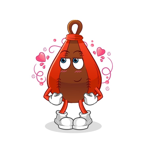 Vector tímido de bolsa de velocidad. personaje animado