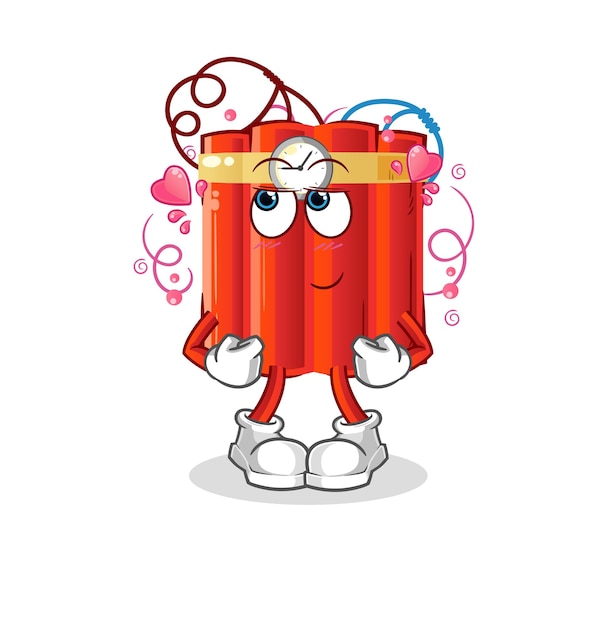 Vector tímido de dinamita. personaje animado
