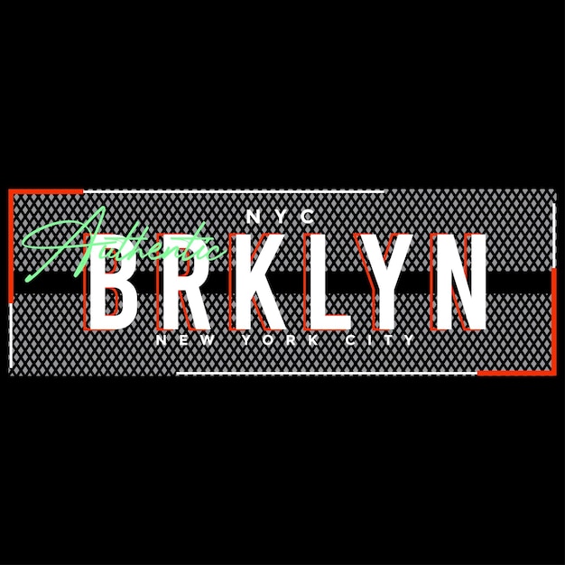 vector tipografía brooklyn diseño camiseta ilustración