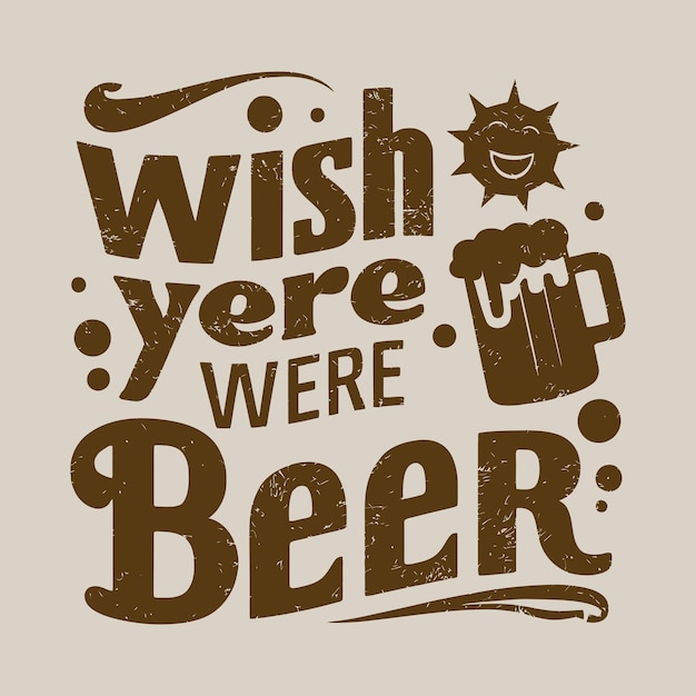 Vector y tipografía del día internacional de la cerveza diseño de camisetas