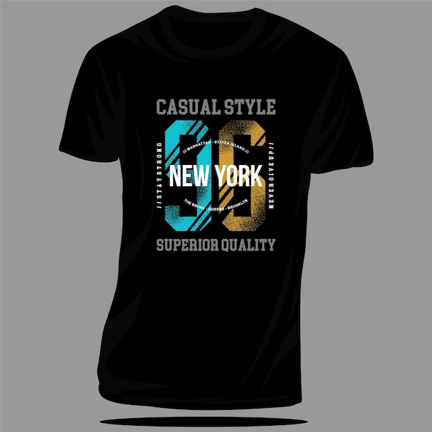 Vector vector de tipografía de diseño de camiseta gráfica de deporte de nueva york casual activo