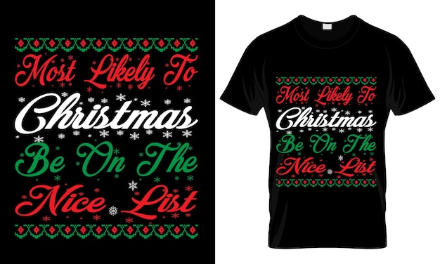 vector de tipografía Diseño de camiseta de Navidad