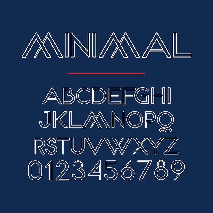 Vector vector de tipografía editable fuente deportiva mínima al estilo americano para fútbol, béisbol o baloncesto