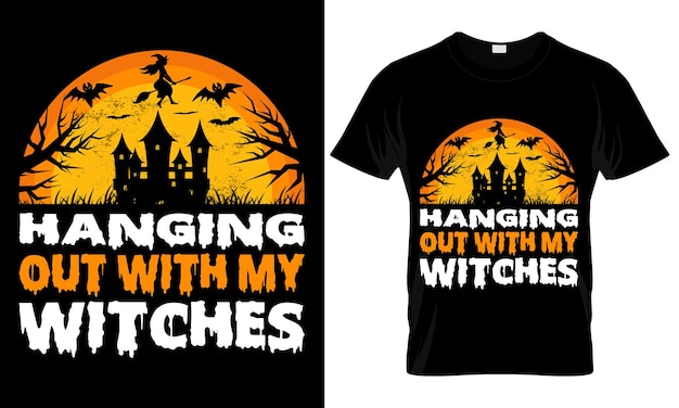 Vector de tipografía de Halloween Diseño de camiseta de Halloween