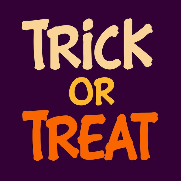 Vector de tipografía de Halloween para hacer trucos o golosinas