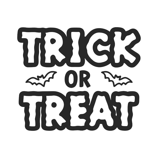 Vector de tipografía de Halloween para hacer trucos o golosinas