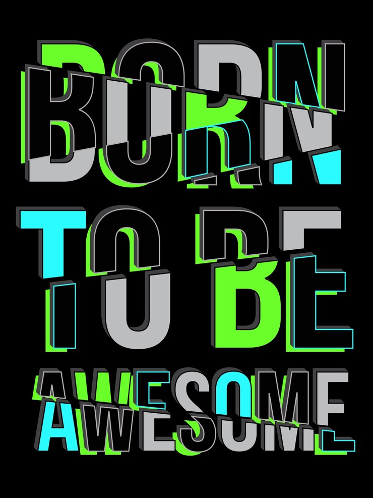 Vector vector de tipografía para la impresión de camisetas