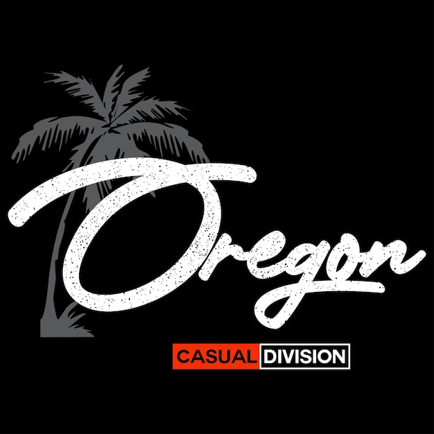 Vector vector tipografía oregon diseño camiseta ilustración