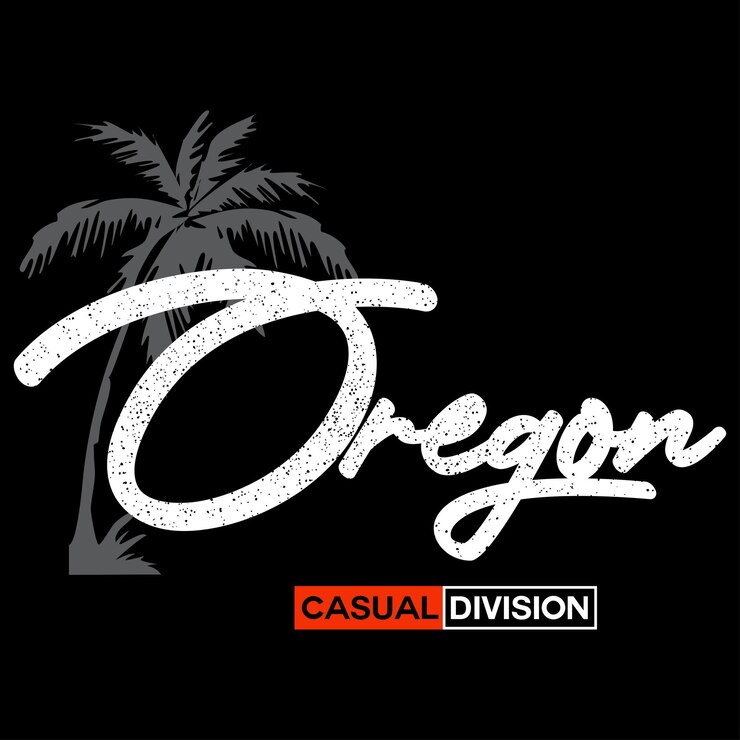 vector tipografía oregon diseño camiseta ilustración
