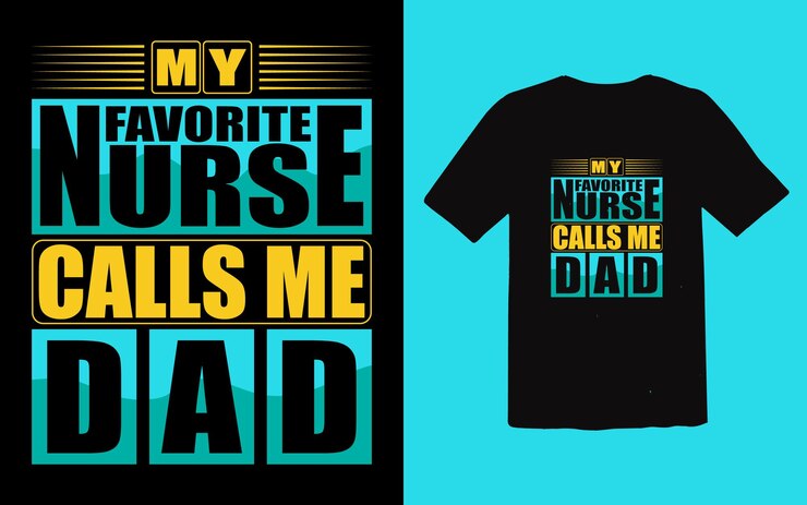 Vector tipográfico de diseño de camiseta de enfermera de moda