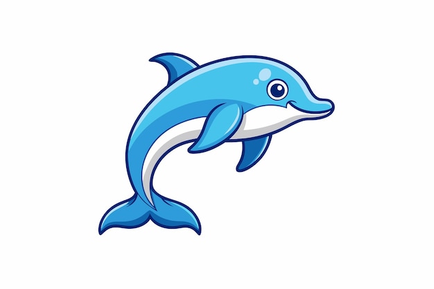 Vector de todo el cuerpo del delfín