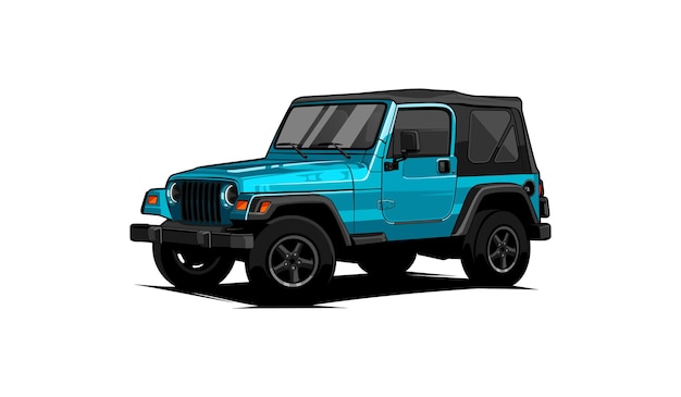 Vector todoterreno jeep