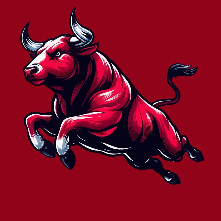 Vector de toro rojo
