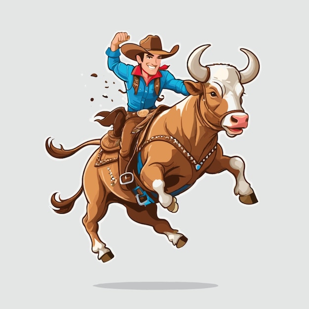 Vector de toros de rodeo