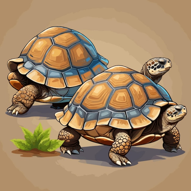 Vector vector de las tortugas