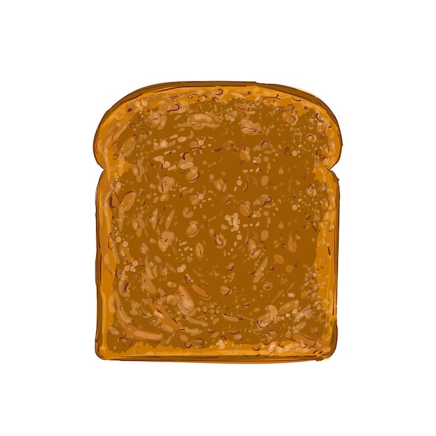 Vector tostadas de pan en rodajas. Rebanada de pan integral. Panadería, trozo de crutón asado para bocadillo. Imagen de ilustración realista.
